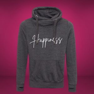 happiness cross neck hoodie