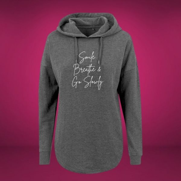 smile breathe and go slowly cowl hoodie