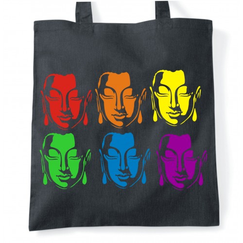 Inspirational quote and Buddha inspired tote bag