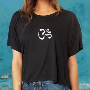 om symbol boxy t-shirt