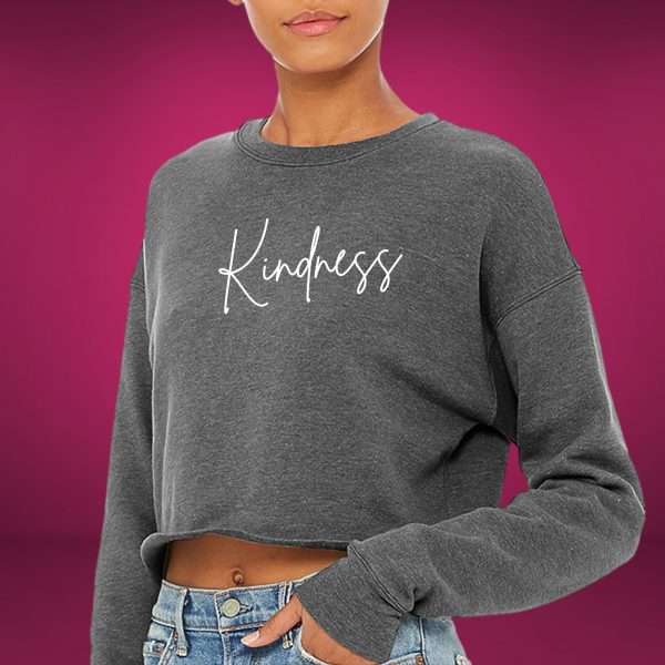 kindness cropped sweatshirt