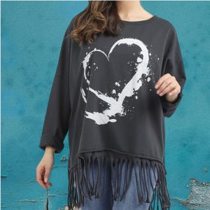 heart fringed top